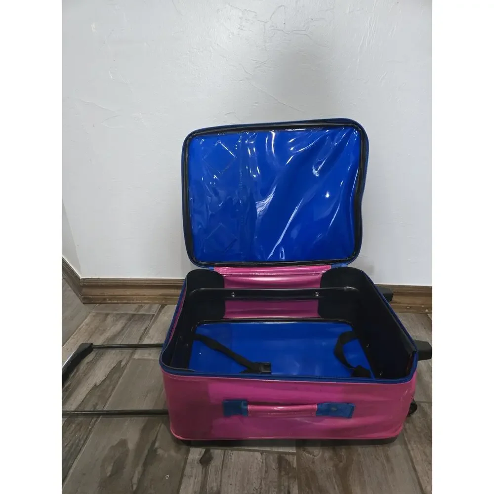 Vintage Tweety Bird Rolling Suitcase Luggage Carry On Travel Bag Pink Blue